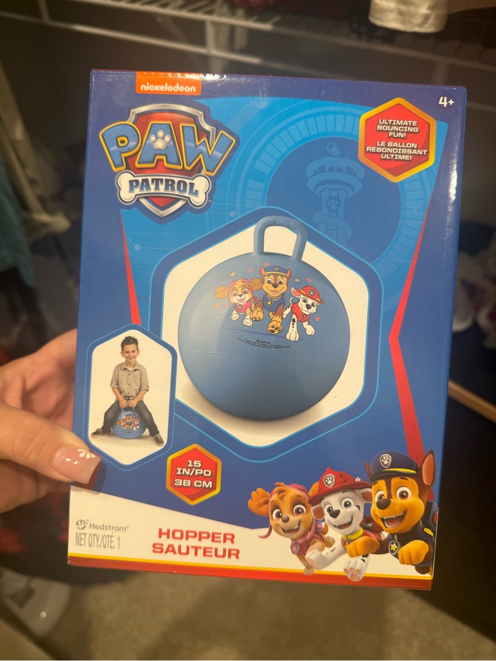 Paw Patrol Blue Hopper Ball with Handle - Blue Paw Patrol Bouncer